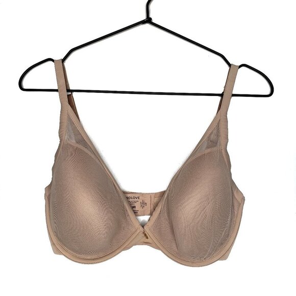 Thirdlove 24/7 Classic Uplift Plunge Bra‎ 32F Beige - Picture 1 of 7